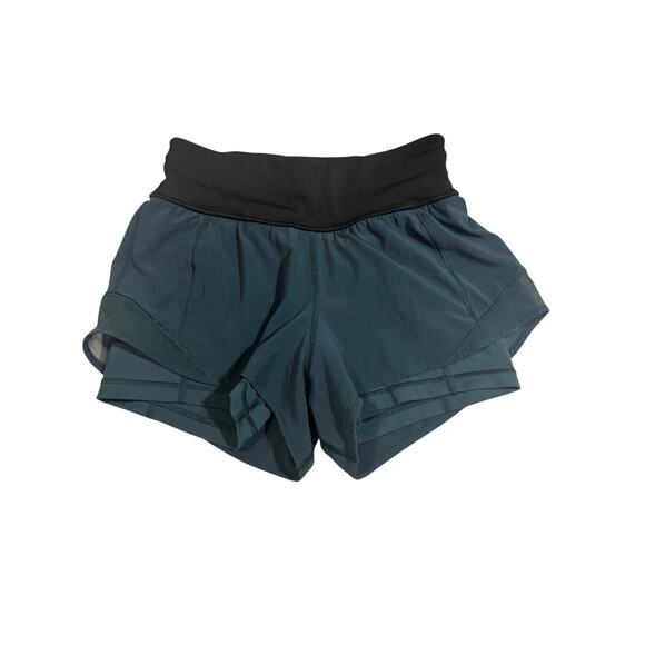 Lululemon Hotty Hot Short (Naked 4") Submarine / Black Size 4 - Picture 1 of 3